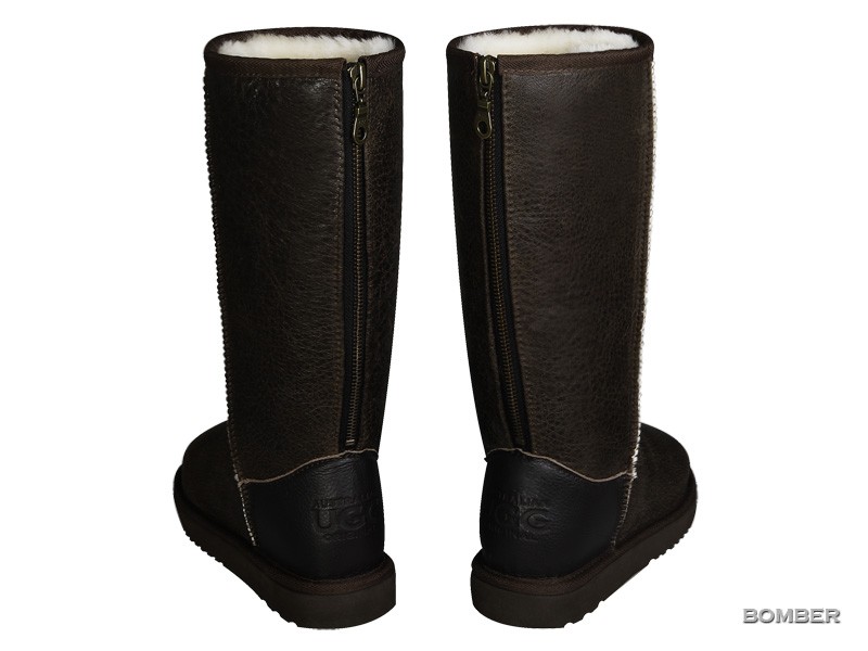 tall black uggs with zipper